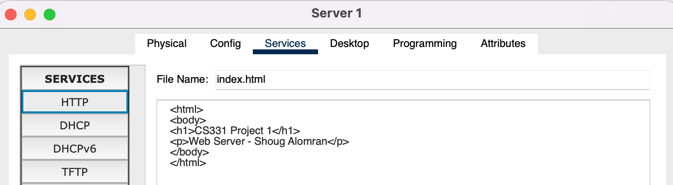 The edited index.html